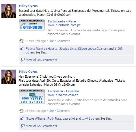 miley cyrus 2011 tour just announced. Miley Cyrus ♥